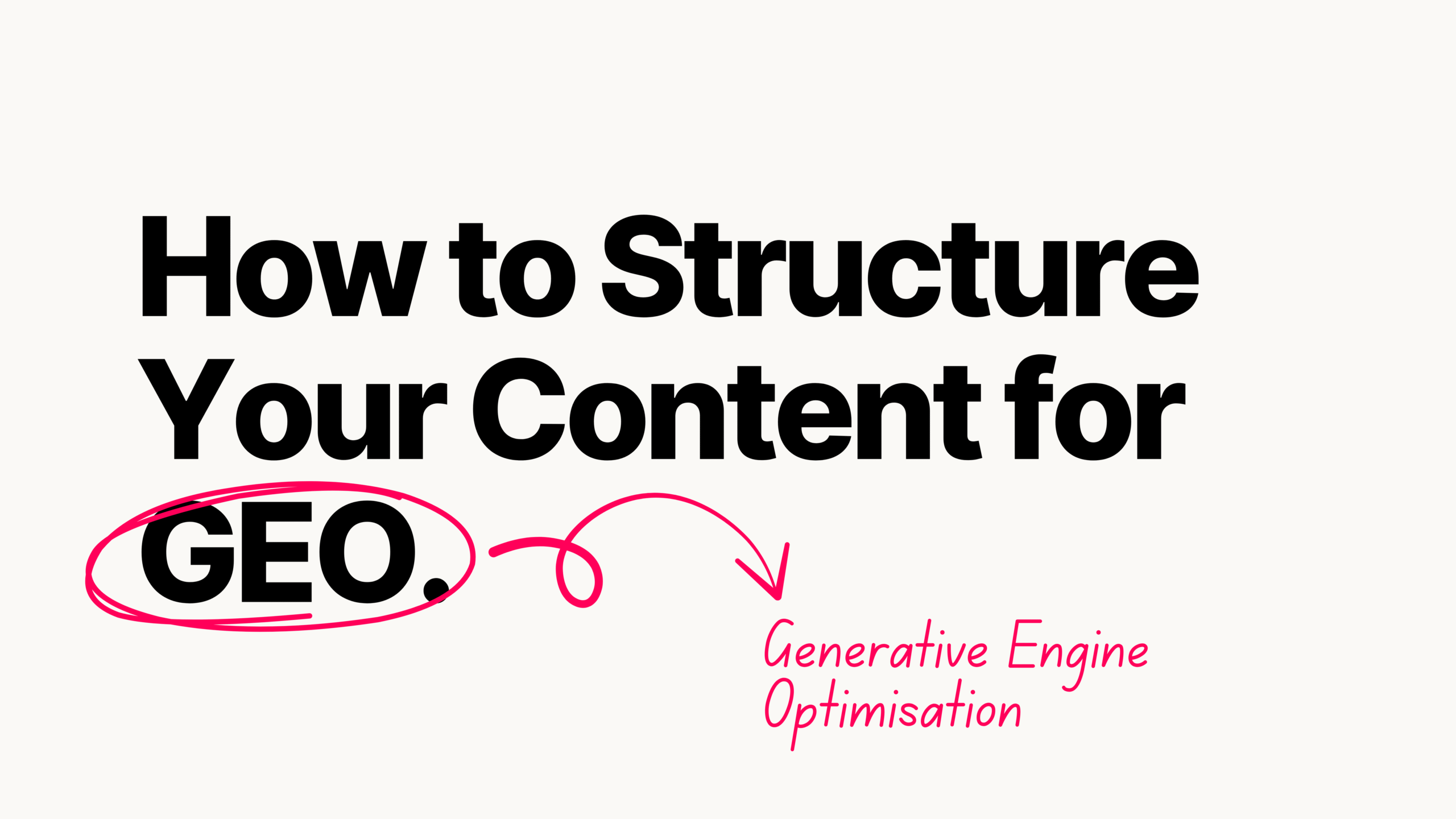 How to Structure Your Content for GEO
